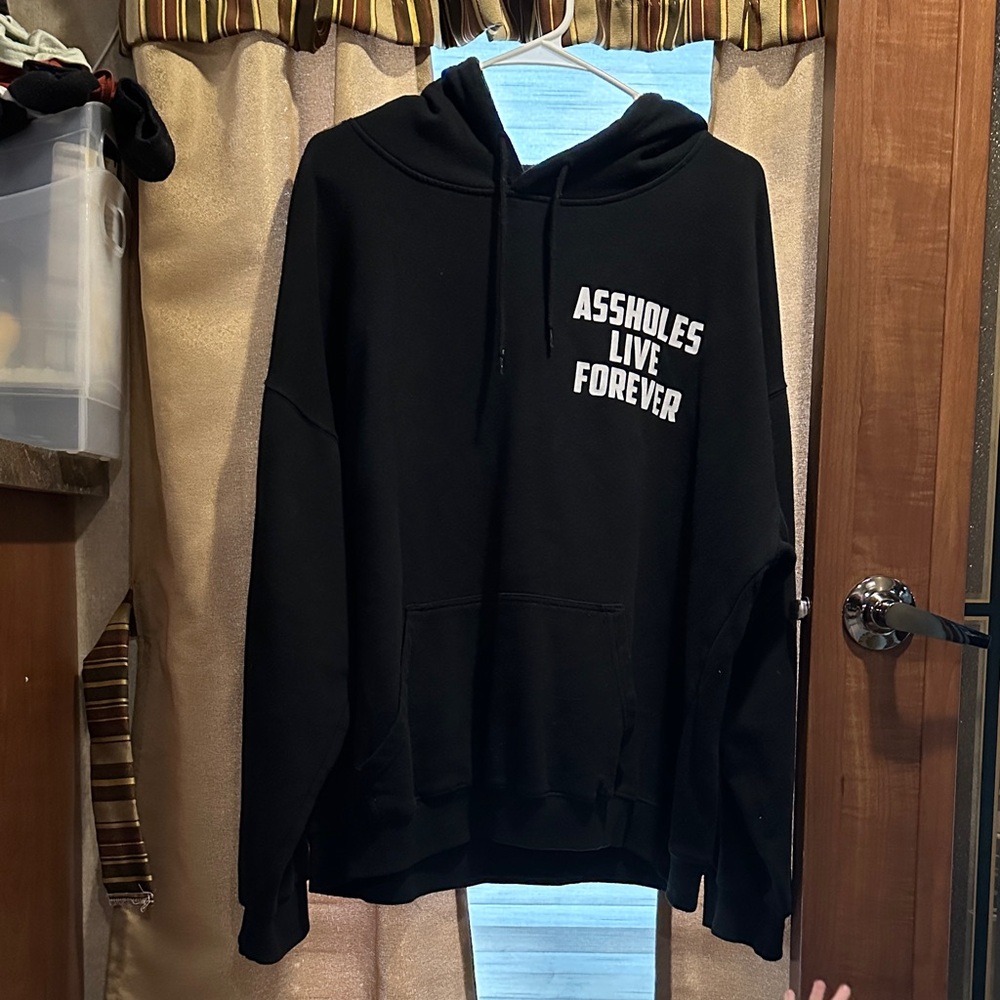 Black Graphic Hoodie for Men
